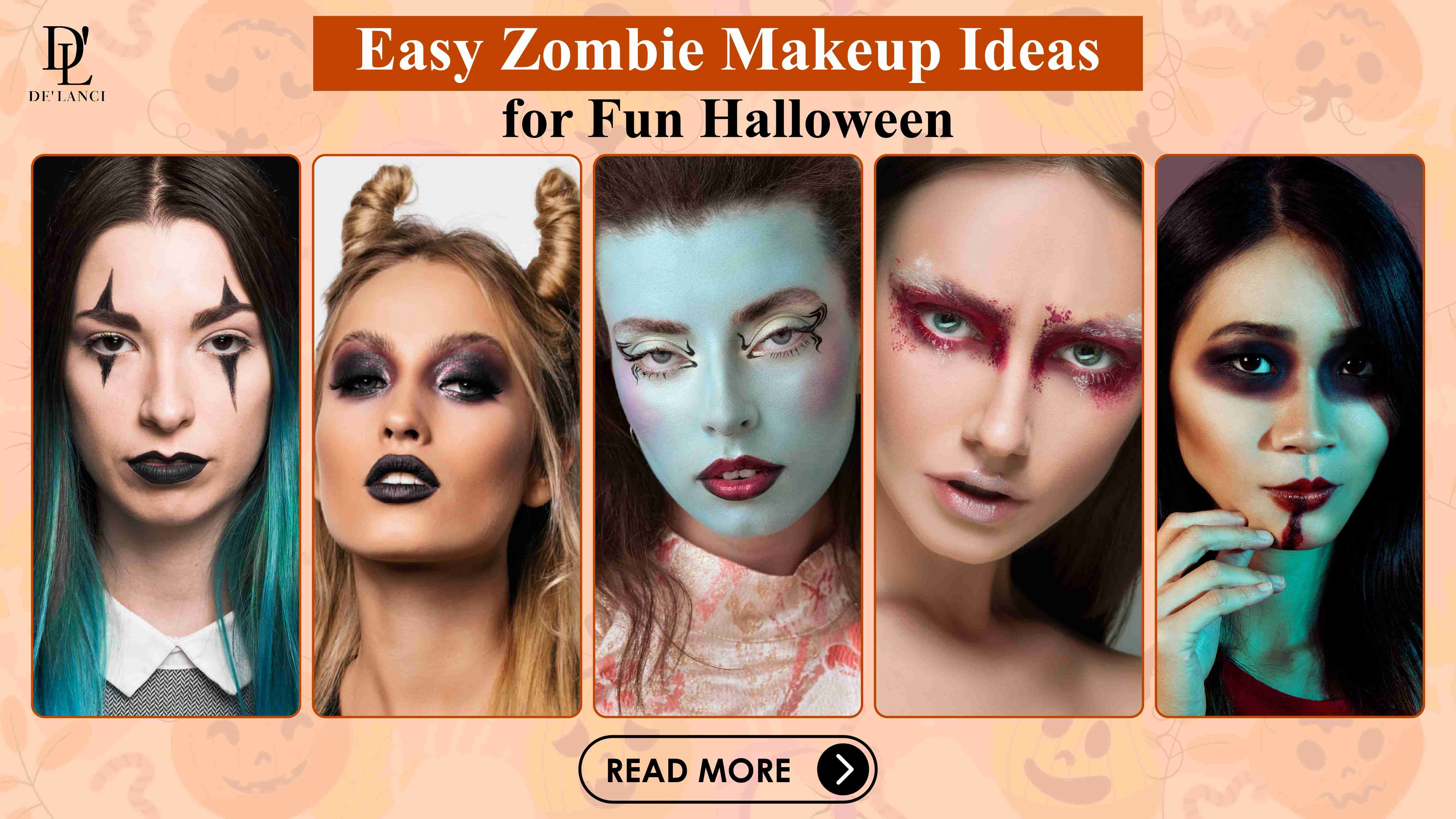 7 Easy Zombie Makeup Ideas for Fun Halloween 2023 – De'lanci Beauty
