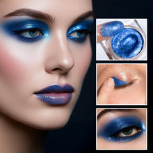 Load image into Gallery viewer, Cream Shimmer Eyeshadow Navy Blue 04#