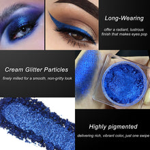 Load image into Gallery viewer, Cream Shimmer Eyeshadow Navy Blue 04#