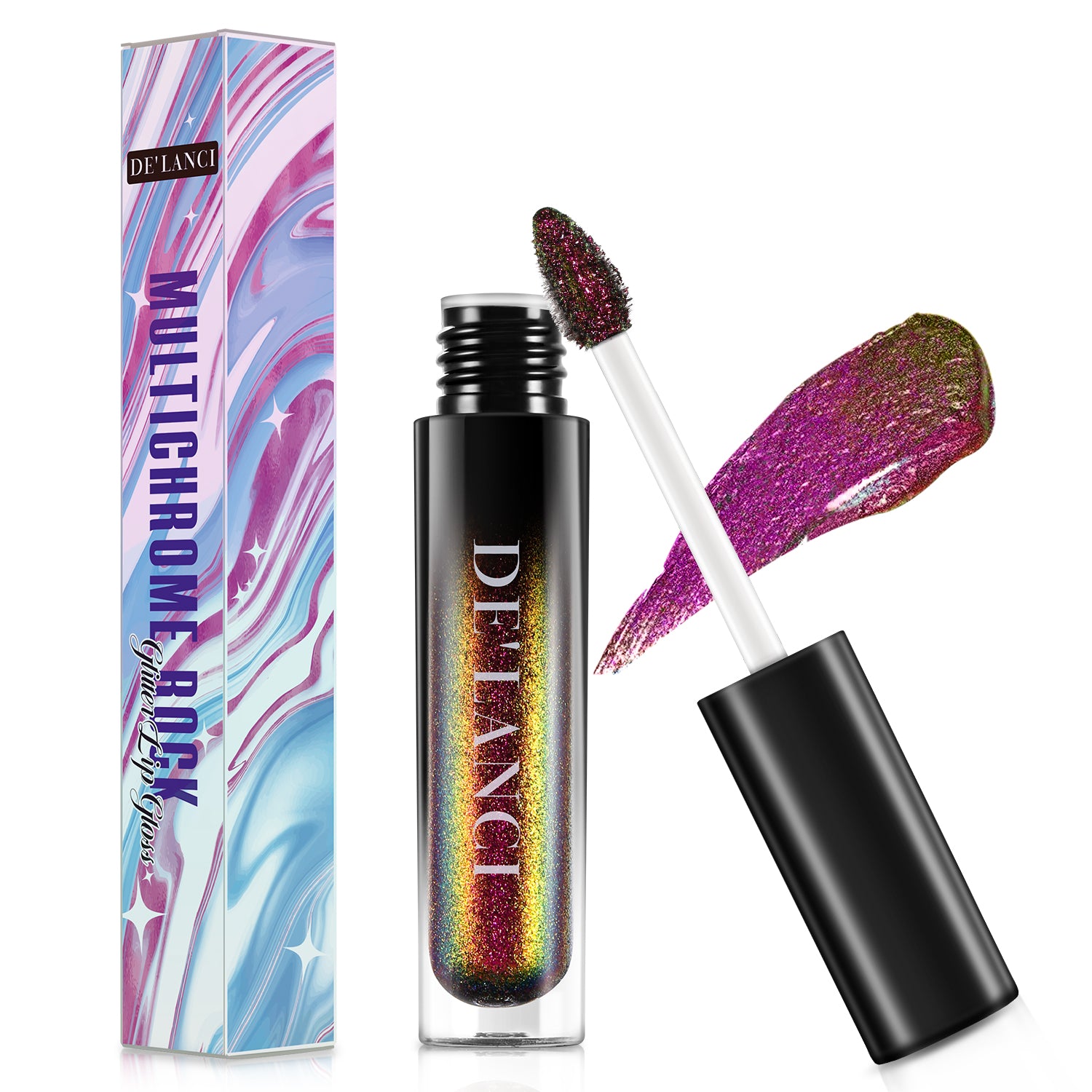 DE'LANCI Chameleon Lip Gloss - 07 Purple Gold-DE'LANCI – De'lanci