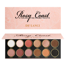 Load image into Gallery viewer, DE'LANCI Rose Coast 12 Colors Pink Brown Palette-DE'LANCI