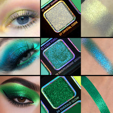 Load image into Gallery viewer, Afflano 12 Colors Cyberpunk Green Eyeshadow Palette