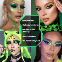 Load image into Gallery viewer, Afflano 12 Colors Cyberpunk Green Eyeshadow Palette