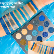 Load image into Gallery viewer, DE'LANCI 15 Color Space Blue Eyeshadow Palette-DE'LANCI