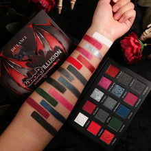 Load image into Gallery viewer, DE´LANCI Warcraft Illusion 15 Colors Red Black Eyeshadow