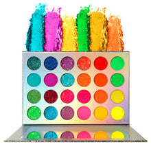 Load image into Gallery viewer, DE'LANCI 24 Color UV Aurora Glow Neon Eyeshadow Palette