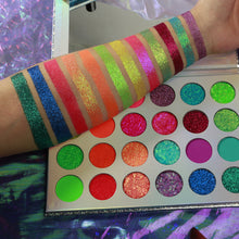 Load image into Gallery viewer, DE'LANCI 24 Color UV Aurora Glow Neon Eyeshadow Palette