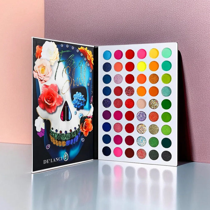 Discover the DE'LANCI 54-Color La Catrina Eyeshadow Palette: A Vibrant Feast for the Eyes