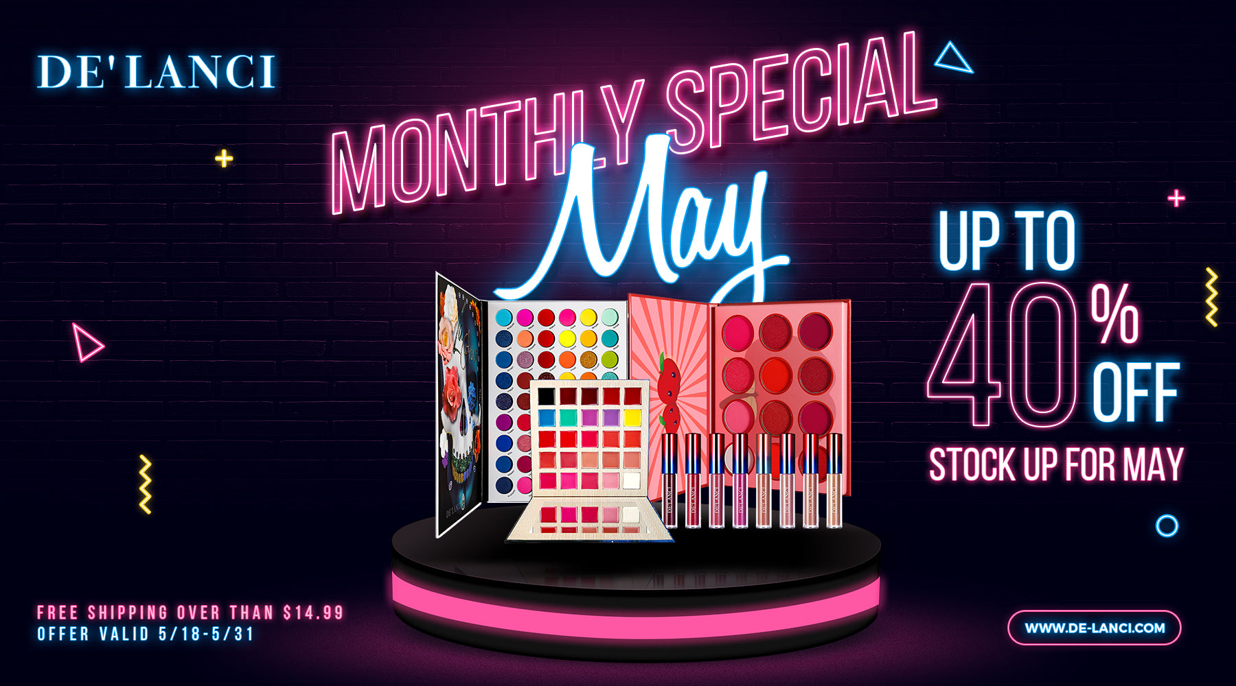 Best Makeup Deals by De’Lanci Up To 40 Off on Eyeshadows and