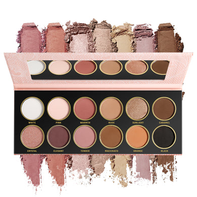 DE'LANCI Rose Coast 12 Colors Pink Brown Palette-DE'LANCI