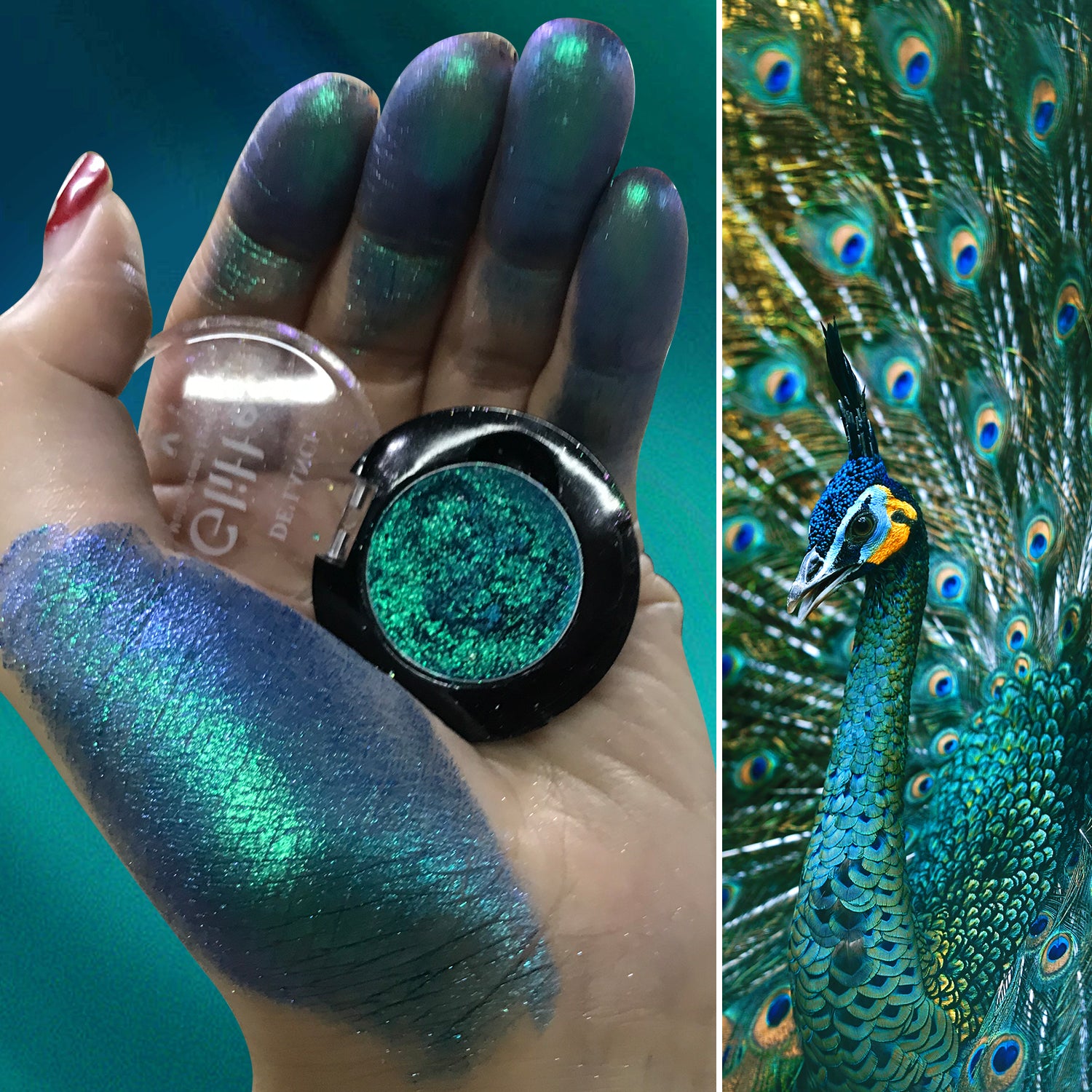 DE'LANCI Glitter Eye Shadow Makeup Professional Chameleon Eyeshadow  Pigment, Holographic Multichrome Flakes+Loose Glitter Powder, Neon Duo  Chrome