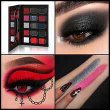 Load image into Gallery viewer, DE´LANCI Warcraft Illusion 15 Colors Red Black Eyeshadow
