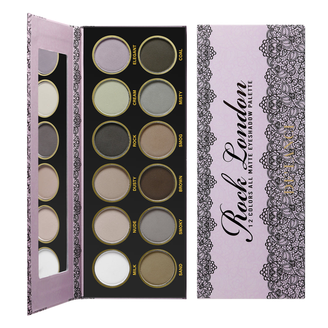 Delanci Rock London 12 Colors All Matte Eyeshadow Palette