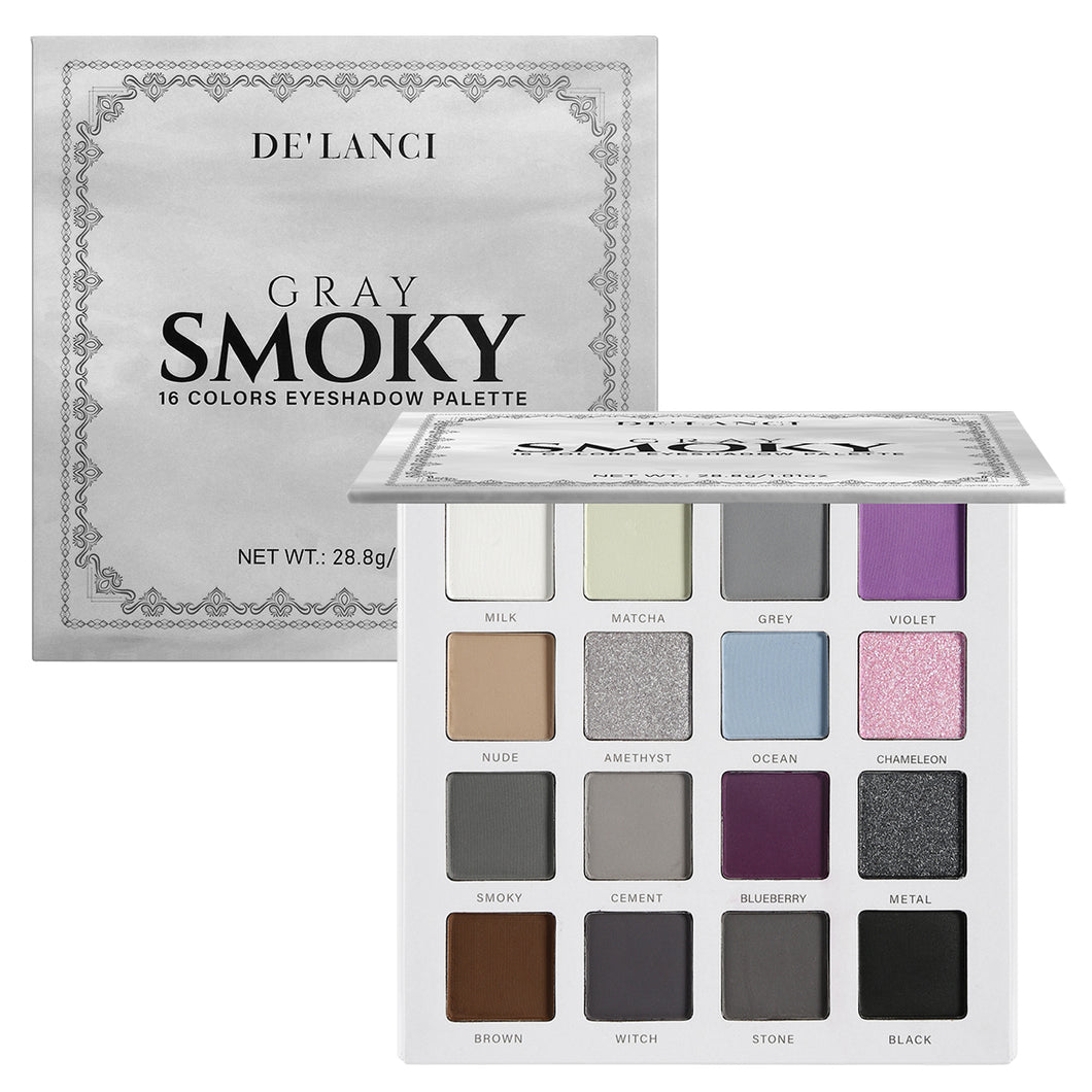 DE‘LANCI 16 Colors Grey Smoky Eyeshadow Palette