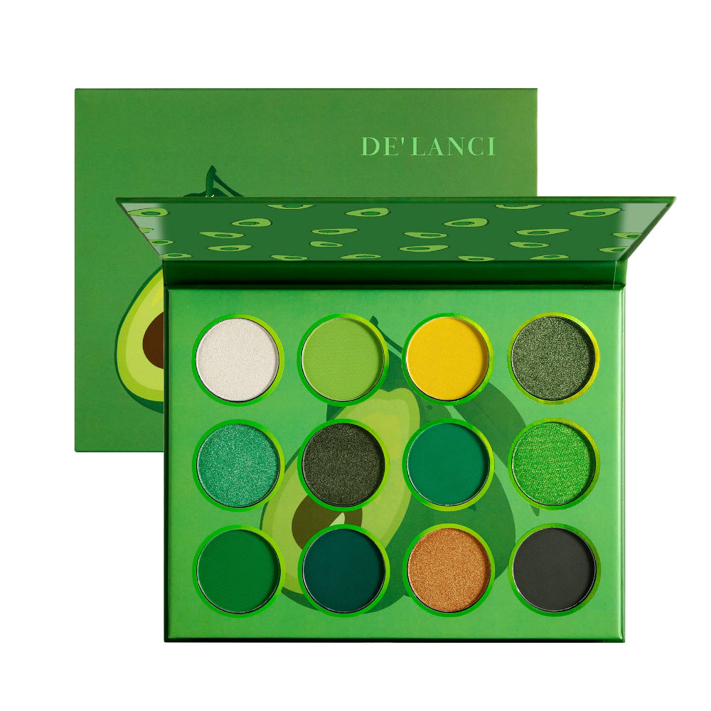 Avocado Green Eyeshadow Palette 12 Colors DE’LANCI