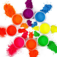 Load image into Gallery viewer, 8 Neon UV Powder Pigment Kit
