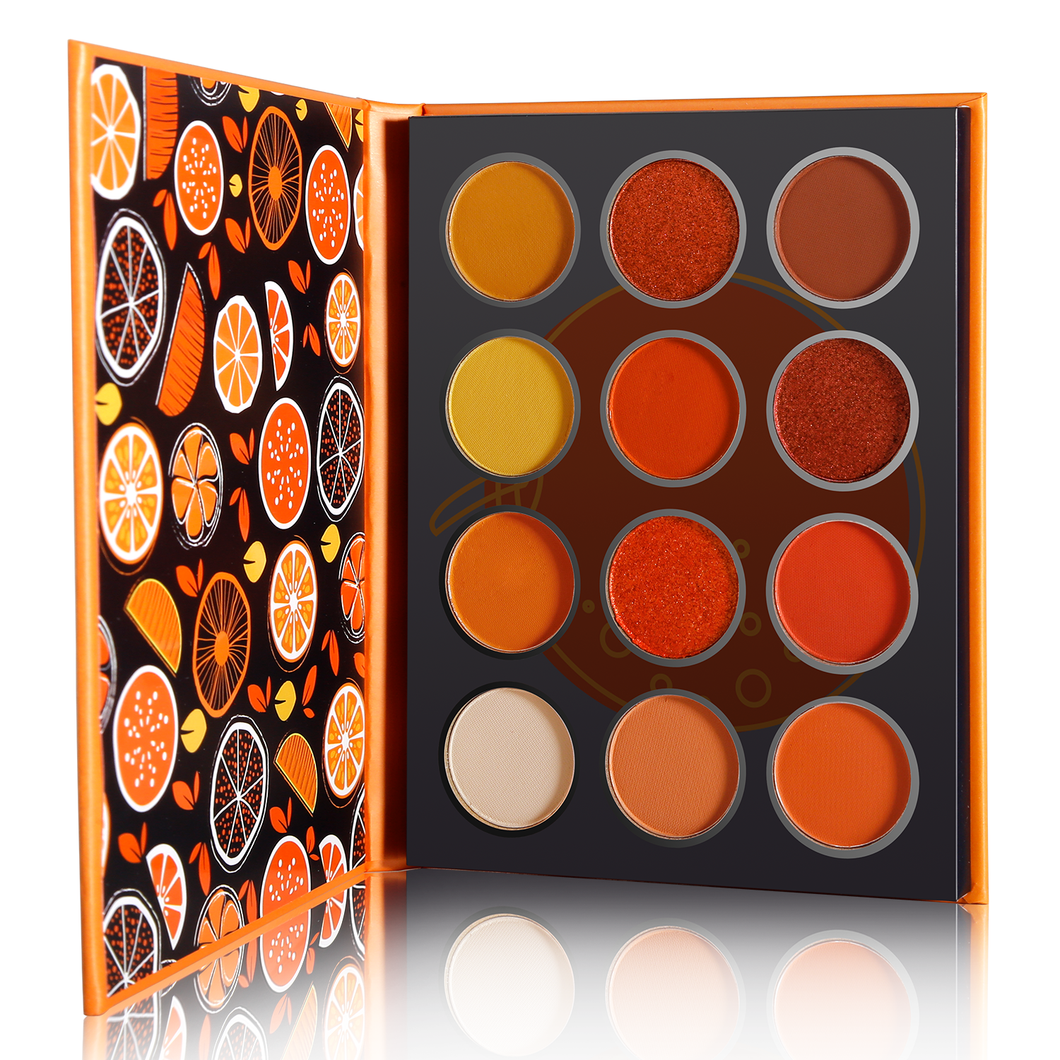 DE'LANCI 12 Colors Sweet Orange Eyeshadow Palette