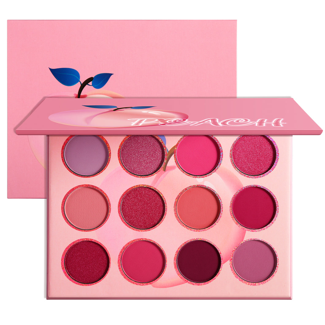 DE'LANCI 12 Colors Pink Peach Eyeshadow Palette