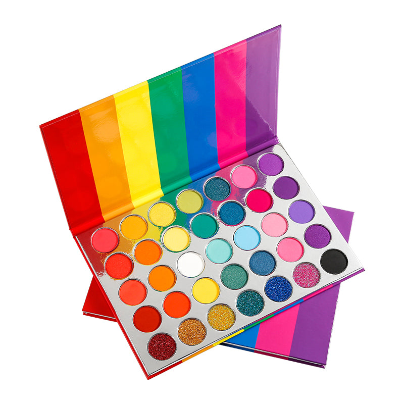 35 Color Travel With Rainbow Eyeshadow Palette