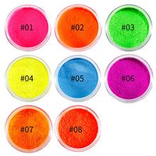 Load image into Gallery viewer, 8 Neon UV Powder Pigment Kit
