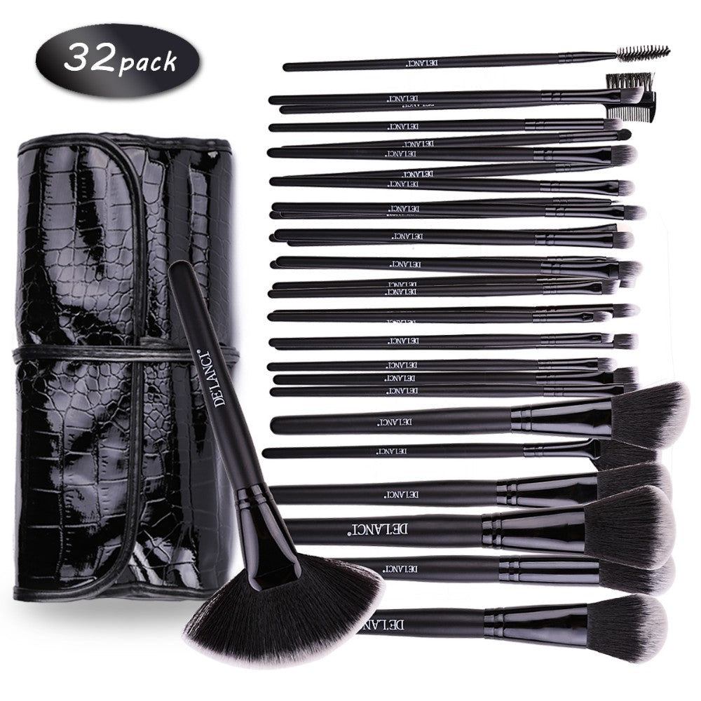 DE'LANCI Professional Brushes Makeup 32 pcs Cosmetic Kit